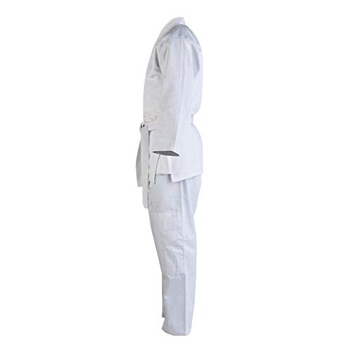 Yiliankeji Niño Adulto Karate Traje Artes Marciales Sudadera - Taekwondo Kimono Vestido Dobok Aikido Judo Conjuntos Kung Fu Trajes Cinturón Libre Entrenamiento Deportes Uniforme Ropa Blanco