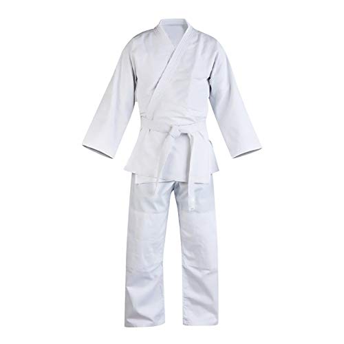 Yiliankeji Niño Adulto Karate Traje Artes Marciales Sudadera - Taekwondo Kimono Vestido Dobok Aikido Judo Conjuntos Kung Fu Trajes Cinturón Libre Entrenamiento Deportes Uniforme Ropa Blanco