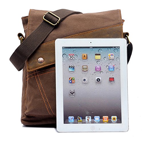 Yimidear® Hombres y Mujeres Estudiantes Multifunción Ocio Retro Lona de Vendimia Bolso de Hombro Inclinado Bolso de Hombro Viaje de Mensajero Maletín Portátil Cartera(café) Yimidear® Hombres y Mujeres Estudiantes Multifunción Ocio Retro Lona de Vendimia Bolso de Hombro Inclinado Bolso de Hombro Viaje de Mensajero Maletín Portátil Cartera(café)