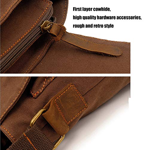 Yimidear® Hombres y Mujeres Estudiantes Multifunción Ocio Retro Lona de Vendimia Bolso de Hombro Inclinado Bolso de Hombro Viaje de Mensajero Maletín Portátil Cartera(café) Yimidear® Hombres y Mujeres Estudiantes Multifunción Ocio Retro Lona de Vendimia Bolso de Hombro Inclinado Bolso de Hombro Viaje de Mensajero Maletín Portátil Cartera(café)