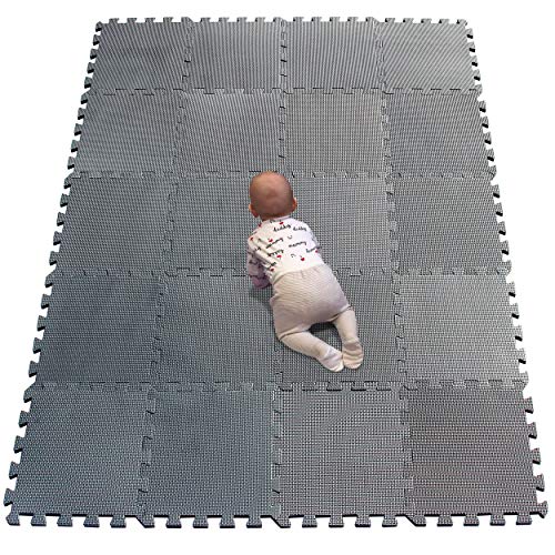 YIMINYUER Bebés Suave Silencioso Alfombra, Niños Puzzle Alfombrilla, Encajable Suelo Pad, Infantil Casita Pad Protector Acolchado Ejercicio Gris R12G301020 YIMINYUER Bebés Suave Silencioso Alfombra, Niños Puzzle Alfombrilla, Encajable Suelo Pad, Infantil Casita Pad Protector Acolchado Ejercicio Gris R12G301020