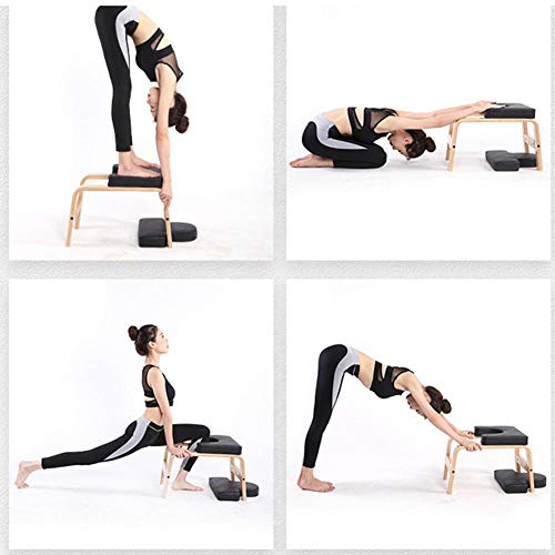 YingQ Taburete Invertido De Yoga Banco De Yoga Taburete Invertido De Yoga Press De Banco Taburete Invertido De Yoga Gimnasio En Casa Aliviar La Forma De La Fatiga Cuerpo Negro