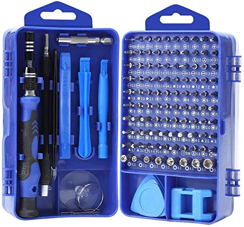 YINSAN 120 en 1 Juego de Destornilladores de Precisión con Magnetizador, Kit de Herramientas de Reparación de Bricolaje Profesional para iPhones, Laptops, Teléfono, Xboxs, Gafas, Reloj, Cámara, TV ect