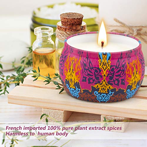 Yinuo Candle Velas Perfumadas Vela Aromática Caja de Regalo 4 Latas, 4.4 oz, 120 Horas de Quema, Cera de SOYA con Tarjeta de Felicitación, Patrón Clásico Yinuo Candle Velas Perfumadas Vela Aromática Caja de Regalo 4 Latas, 4.4 oz, 120 Horas de Quema, Cera de SOYA con Tarjeta de Felicitación, Patrón Clásico