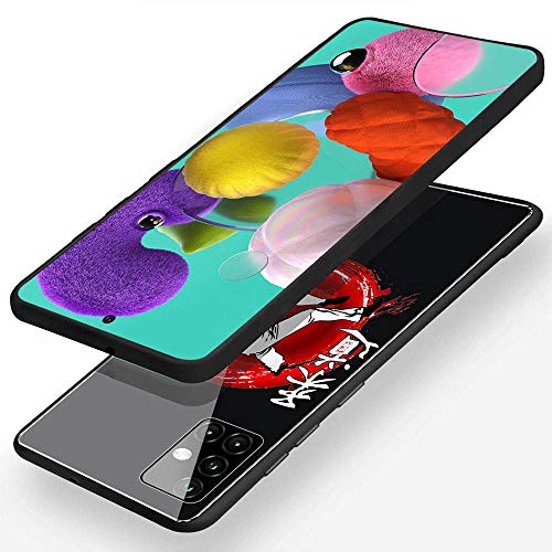 YINZONGSTORE Samsung Galaxy A51 Funda, Cubierta Trasera de Vidrio Templado, Silicona Suave, Compatible con Samsung Galaxy A51 AMA-46 Judo jiu Jitsu