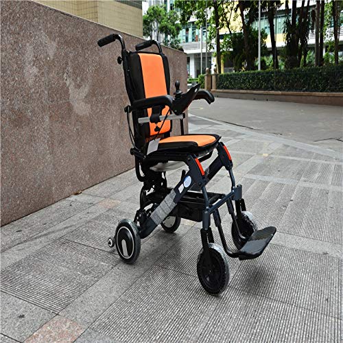 YIONGA CAIJINJIN eléctrica Silla de Ruedas Mejor Silla de Ruedas más Barata Power Active Dobling Discapacitados para Silla de Ruedas eléctrica con Motor (Color : Orange)