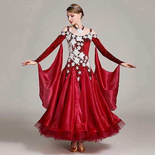 Yipianyun Las Mujeres Modernas Waltz Ropa de Baile de salón Faldas Faldas Vestido de la Danza Moderna Baile de Tango Vals Falda Larga de Baile Vestuario teatral Smooth Partido,Rojo,M Yipianyun Las Mujeres Modernas Waltz Ropa de Baile de salón Faldas Faldas Vestido de la Danza Moderna Baile de Tango Vals Falda Larga de Baile Vestuario teatral Smooth Partido,Rojo,M
