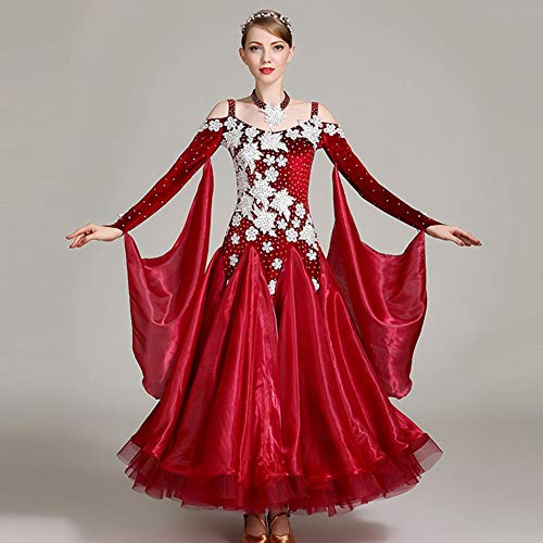 Yipianyun Las Mujeres Modernas Waltz Ropa de Baile de salón Faldas Faldas Vestido de la Danza Moderna Baile de Tango Vals Falda Larga de Baile Vestuario teatral Smooth Partido,Rojo,M Yipianyun Las Mujeres Modernas Waltz Ropa de Baile de salón Faldas Faldas Vestido de la Danza Moderna Baile de Tango Vals Falda Larga de Baile Vestuario teatral Smooth Partido,Rojo,M
