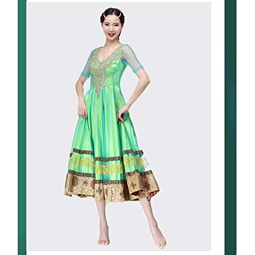 Yipianyun Mujer Señoras Danza del Vientre Profesional Conjunto Vestuario Danza India Rendimiento Outfit TrajeMujer Gasa Largo Falda Gypsy Tribal Danza del Profesional árabe,Verde Yipianyun Mujer Señoras Danza del Vientre Profesional Conjunto Vestuario Danza India Rendimiento Outfit TrajeMujer Gasa Largo Falda Gypsy Tribal Danza del Profesional árabe,Verde