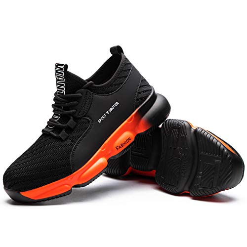 YISIQ Zapatos de Seguridad para Hombre Mujer Transpirable Ligeras con Puntera de Acero Trabajo Calzado de Zapatos de Industrial y Deportiva Unisex YISIQ Zapatos de Seguridad para Hombre Mujer Transpirable Ligeras con Puntera de Acero Trabajo Calzado de Zapatos de Industrial y Deportiva Unisex