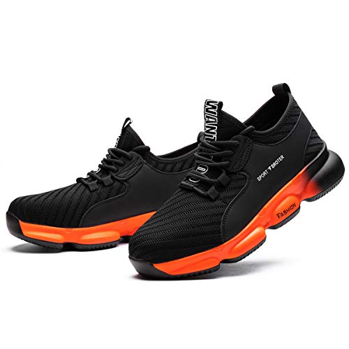 YISIQ Zapatos de Seguridad para Hombre Mujer Transpirable Ligeras con Puntera de Acero Trabajo Calzado de Zapatos de Industrial y Deportiva Unisex YISIQ Zapatos de Seguridad para Hombre Mujer Transpirable Ligeras con Puntera de Acero Trabajo Calzado de Zapatos de Industrial y Deportiva Unisex