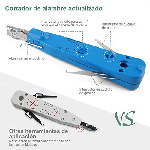 YISSVIC Comprobador de Cable de Red Kit de Herramientas de Reparación de Red para Mantener los Ordenadores 13 en 1