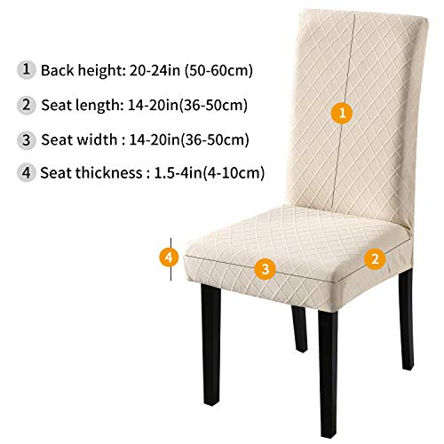 YISUN Fundas de Silla de Comedor en Jacquard, Elásticas y Modernas, Extraíbles y Lavables, Fundas de Licra para Sillas Altas 4/6 Piezas Fundas Protectoras para Sillas YISUN Fundas de Silla de Comedor en Jacquard, Elásticas y Modernas, Extraíbles y Lavables, Fundas de Licra para Sillas Altas 4/6 Piezas Fundas Protectoras para Sillas