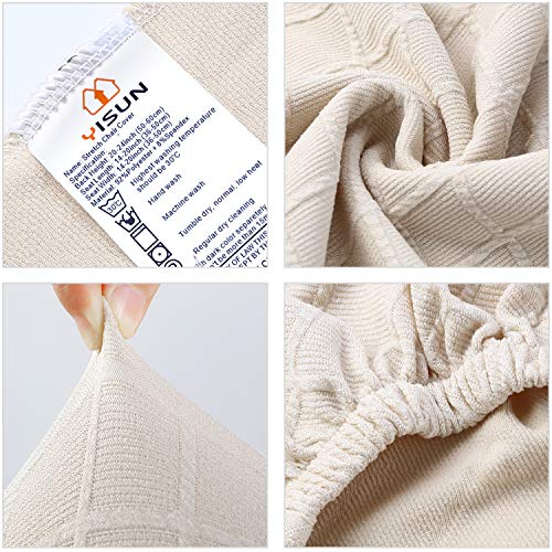 YISUN Fundas de Silla de Comedor en Jacquard, Elásticas y Modernas, Extraíbles y Lavables, Fundas de Licra para Sillas Altas 4/6 Piezas Fundas Protectoras para Sillas YISUN Fundas de Silla de Comedor en Jacquard, Elásticas y Modernas, Extraíbles y Lavables, Fundas de Licra para Sillas Altas 4/6 Piezas Fundas Protectoras para Sillas