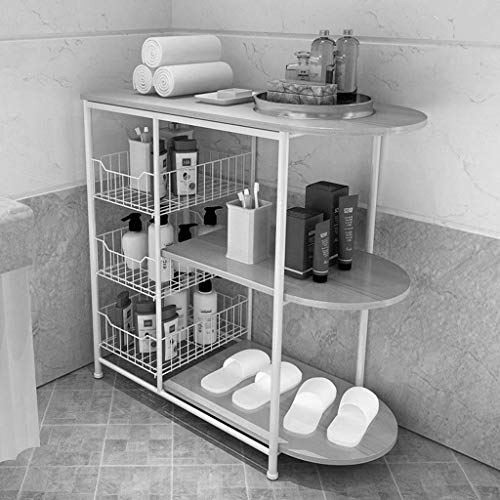 YISUNF Microondas de almacenamiento en rack rack móvil cocina comedor coche multi capa estante de hierro forjado estante restaurante cesta de frutas zapatero (Color: marrón, tamaño: 80 cm * 33 cm * 80 YISUNF Microondas de almacenamiento en rack rack móvil cocina comedor coche multi capa estante de hierro forjado estante restaurante cesta de frutas zapatero (Color: marrón, tamaño: 80 cm * 33 cm * 80