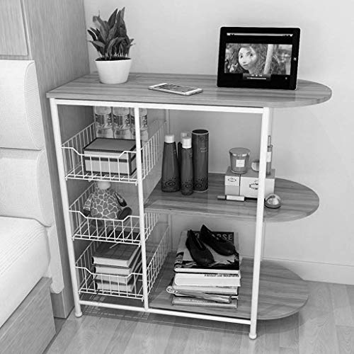 YISUNF Microondas de almacenamiento en rack rack móvil cocina comedor coche multi capa estante de hierro forjado estante restaurante cesta de frutas zapatero (Color: marrón, tamaño: 80 cm * 33 cm * 80 YISUNF Microondas de almacenamiento en rack rack móvil cocina comedor coche multi capa estante de hierro forjado estante restaurante cesta de frutas zapatero (Color: marrón, tamaño: 80 cm * 33 cm * 80