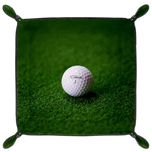 Yitian Bandeja de cuero PU Joyería Catchall jugar golf para cambiar joyería clave teléfono relojes dados suave elegancia reciclable cuero