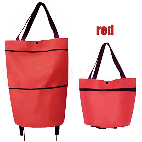 Yiweeo Shopping Tug Bag Plegable portátil multifunción de Gran Capacidad Oxford Tote Cart