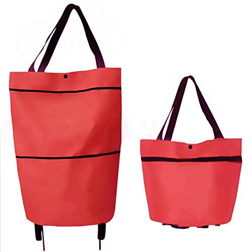 Yiweeo Shopping Tug Bag Plegable portátil multifunción de Gran Capacidad Oxford Tote Cart