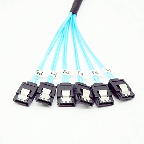 YIWENTEC Alta Velocidad 6 gbps sata 3 III Cable SAS Cable para Servidor 1M (6 sata 1M) YIWENTEC Alta Velocidad 6 gbps sata 3 III Cable SAS Cable para Servidor 1M (6 sata 1M)