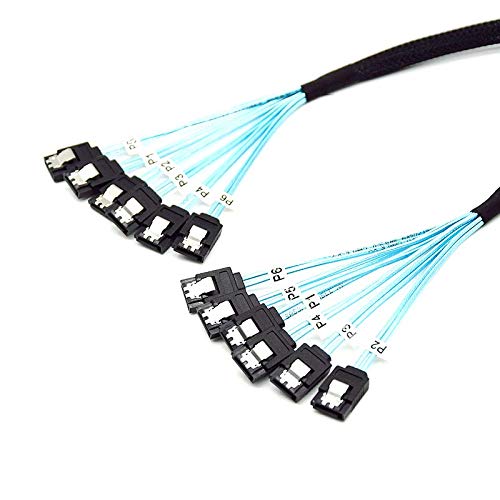 YIWENTEC Alta Velocidad 6 gbps sata 3 III Cable SAS Cable para Servidor 1M (6 sata 1M) YIWENTEC Alta Velocidad 6 gbps sata 3 III Cable SAS Cable para Servidor 1M (6 sata 1M)