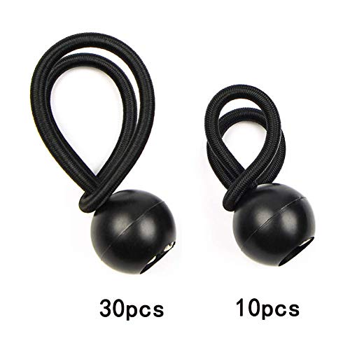 YIXISI 40 Piezas Tensor Elastico, Tensores Profesionales con Bola, Cordones Elásticas, Tensor de Goma, Bandas Elásticas, Bolas Elásticas Cordones Elásticas, para Cortinas, Tiendas de Campaña, Banner