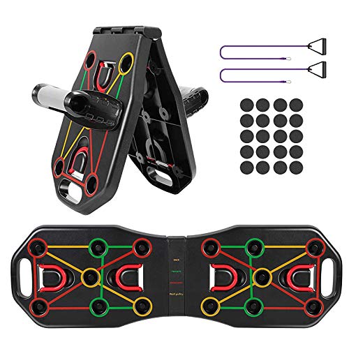 YiYaa Tabla de flexiones 13 en 1 con función de contador de temporizador, plegable, agarre cómodo, Gymgrizzly Home Muscle Builder (tabla para flexiones) YiYaa Tabla de flexiones 13 en 1 con función de contador de temporizador, plegable, agarre cómodo, Gymgrizzly Home Muscle Builder (tabla para flexiones)