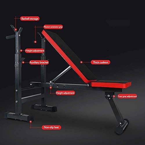Yizc Banco de Pesas,Rack con Mancuernas para Hogar Musculacion,Ajustable Sentarse-ups Bancode Pesas,Banco de Prensa Estante de Barra Multifunción Banco Dumbbell-Negro 106x32x100cm(42x13x39inch) Yizc Banco de Pesas,Rack con Mancuernas para Hogar Musculacion,Ajustable Sentarse-ups Bancode Pesas,Banco de Prensa Estante de Barra Multifunción Banco Dumbbell-Negro 106x32x100cm(42x13x39inch)