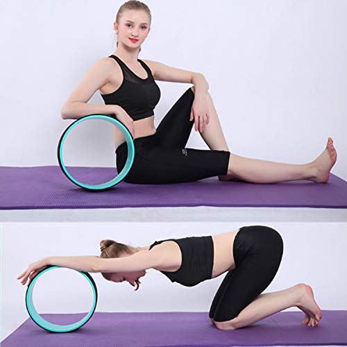 Yizemay Rueda de Yoga Deportiva, Rueda de Yoga Mandala de Corcho Natural para la Práctica de Yoga, Estiramiento de la Meditación de Pilates, Mejora de la Rigidez de la Columna Vertebral