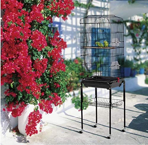 YIZHE Jaulas para pájaros,Jaula Pájaros Metal,Jaulas Grandes,Jaulas para Aves,Jaula de Aves Exterior,Jaula con Ruedas,Portátil con 4 Ruedas giratorias de 360° Soporte Desmontable(46 * 35.3 * 150.6cm) YIZHE Jaulas para pájaros,Jaula Pájaros Metal,Jaulas Grandes,Jaulas para Aves,Jaula de Aves Exterior,Jaula con Ruedas,Portátil con 4 Ruedas giratorias de 360° Soporte Desmontable(46 * 35.3 * 150.6cm)