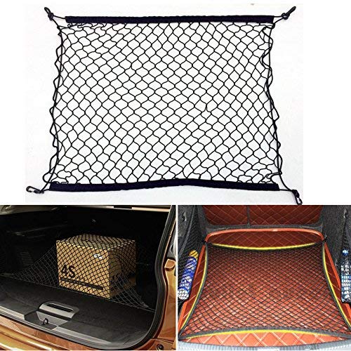 Yizhet 70 * 70 cm General Equipaje Neta/Bolsa de Malla de Tronco/Bolsa de Malla con Adhesive/Red de Almacenamiento de Red Fija de Coches Organizador para Almacenaje Red de Malla con 4 Ganchos Yizhet 70 * 70 cm General Equipaje Neta/Bolsa de Malla de Tronco/Bolsa de Malla con Adhesive/Red de Almacenamiento de Red Fija de Coches Organizador para Almacenaje Red de Malla con 4 Ganchos