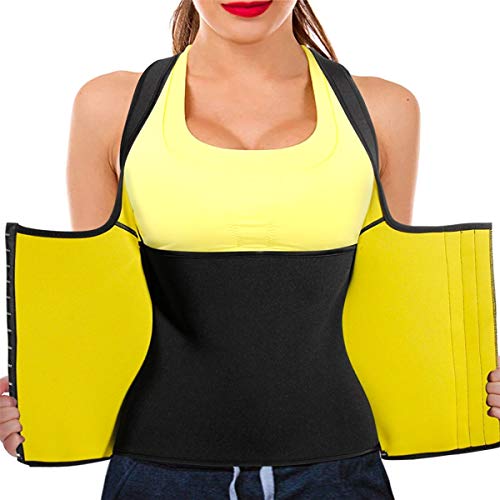 YJEM Chaleco para el Pecho Cuidado del Cuerpo Femenino, Corsé de Neopreno Abdomen, Cortador de Cintura para la Postura de Grado Médico, Entrenador para Adelgazar para Adelgazar Deportivo,Negro,S