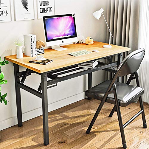 YJHome Mesa de Escritorio Plegable para Computadora Portátil, Escritorio para Estudiantes 80 x 40 x 75cm No se Requiere Ensamblaje Marrón Mesa con Patas Ajustables para la Escuela de Oficina en Casa YJHome Mesa de Escritorio Plegable para Computadora Portátil, Escritorio para Estudiantes 80 x 40 x 75cm No se Requiere Ensamblaje Marrón Mesa con Patas Ajustables para la Escuela de Oficina en Casa