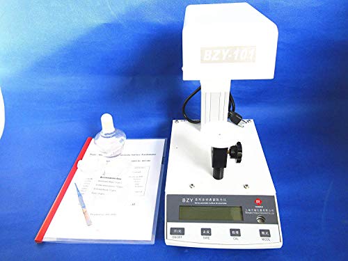 YJINGRUI Tensiómetro interfacial de superficie automática, método de placa de platino BZY-A/BZY-101, medidor de tensión de superficie, balance 0-600 mN/m