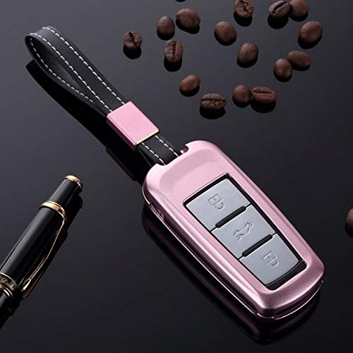 YJLOVK PARA Funda de aleación de Aluminio para Llave de Coche para Zotye Auto Domy X5 Z500 Control Remoto Inteligente Fob Shell Cover Llavero Protector Bolsa Accesorios, Rosa YJLOVK PARA Funda de aleación de Aluminio para Llave de Coche para Zotye Auto Domy X5 Z500 Control Remoto Inteligente Fob Shell Cover Llavero Protector Bolsa Accesorios, Rosa