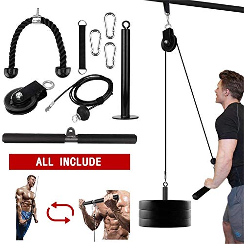 YJYQ Poleas Gimnasio para Casa, Máquina De Sistema De Cable De Polea, Equipo De Ejercicios De Bricolaje para Entrenamiento De Fuerza Muscular del Antebrazo, para Curl De Bíceps, Extensiones Tríceps