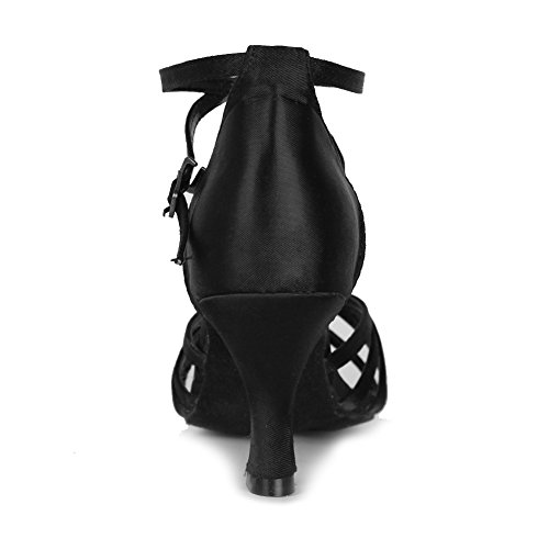 YKXLM Mujeres&Niña Zapatos latinos de baile Zapatillas de baile de salón Salsa Performance Calzado de Danza,ES217-7,Negro color,EU 38.5 YKXLM Mujeres&Niña Zapatos latinos de baile Zapatillas de baile de salón Salsa Performance Calzado de Danza,ES217-7,Negro color,EU 38.5