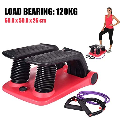 YLAN Air Stepper Climber Ejercicio Fitness Máquina del Muslo Stepper Up-Down Máquina de Step con Cuerdas de Resistencia Fitness en casa Herramientas