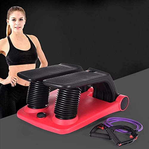 YLAN Air Stepper Climber Ejercicio Fitness Máquina del Muslo Stepper Up-Down Máquina de Step con Cuerdas de Resistencia Fitness en casa Herramientas