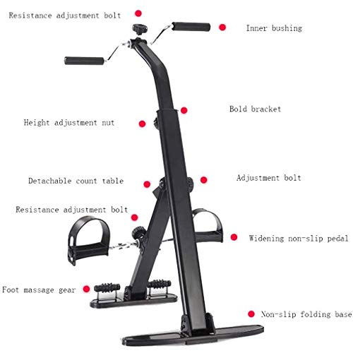 YLKCU Ejercitadores de Pedales Mini ejercitadores de Pedales de Bicicleta estática, ejercitador de Pedales de Ejercicios de rehabilitación, Conjunto de Brazos, piernas, Parte Superior e Inferior