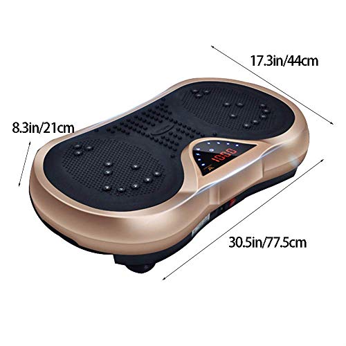 YLKCU Plataformas vibratorias Power Plate, Vibration Fitness Plate, Máquina de Ejercicios con Forma de Cuerpo Entero, con Altavoces Bluetooth Workout Gym Trainer Equipo de Ejercicios para Perder Peso