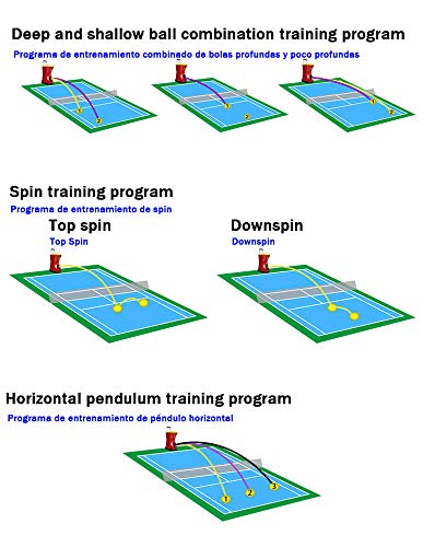 YLOVOW Profesional Máquina De Lanzamiento De Pelotas para Tenis, Máquina De Lanzamiento Automática para Servir con Control Remoto