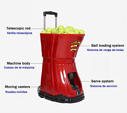 YLOVOW Profesional Máquina De Lanzamiento De Pelotas para Tenis, Máquina De Lanzamiento Automática para Servir con Control Remoto YLOVOW Profesional Máquina De Lanzamiento De Pelotas para Tenis, Máquina De Lanzamiento Automática para Servir con Control Remoto