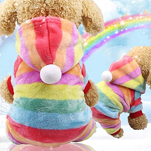 YLWL Sudadera con Capucha de Cuatro Patas para Cachorros, Ropa de Felpa para Perros, Ropa cálida y cómoda, Mono de Invierno para Mascotas, Trajes de Moda para Mascotas, Suministros (Colorido XL) YLWL Sudadera con Capucha de Cuatro Patas para Cachorros, Ropa de Felpa para Perros, Ropa cálida y cómoda, Mono de Invierno para Mascotas, Trajes de Moda para Mascotas, Suministros (Colorido XL)