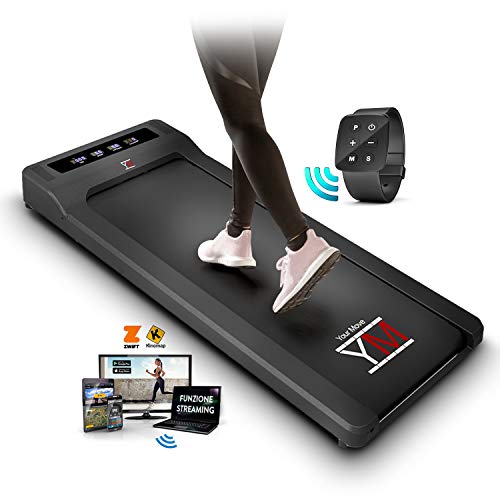 YM - Cinta de correr eléctrica Walking Pad escritorio App Kinomap y Fitshow, reloj mando a distancia Watch Controller, profesional Slim plano Bluetooth para casa y oficina 1,5 HP (pico 2,5 HP) YM - Cinta de correr eléctrica Walking Pad escritorio App Kinomap y Fitshow, reloj mando a distancia Watch Controller, profesional Slim plano Bluetooth para casa y oficina 1,5 HP (pico 2,5 HP)