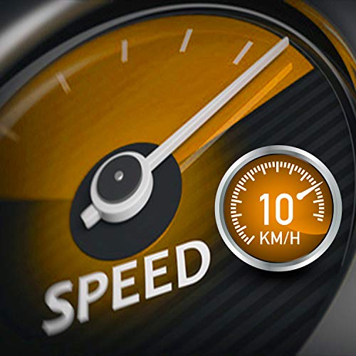 YM TAP100DIM - Cinta de correr eléctrica plegable, 10 km/h, control continuo de velocidad, soporte para tablet y smartphone, alfombra multicapa Maxi-Grip, ahorra espacio, 750 W (1800 W/2,5 HP pico)