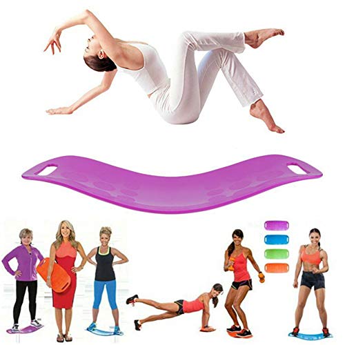 YMFZYM Twisting Fitness Balance Board, Balance Fitness Yoga Board, Core Workout, para músculos Abdominales y piernas,Púrpura