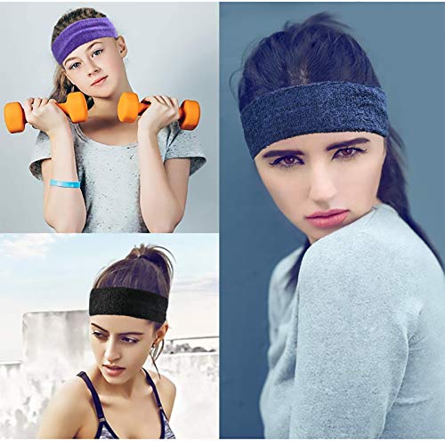 YMHPRIDE 18 piezas deportes Yoga diadema toalla sudor colorido diadema elástica Alice Band diadema para niñas damas