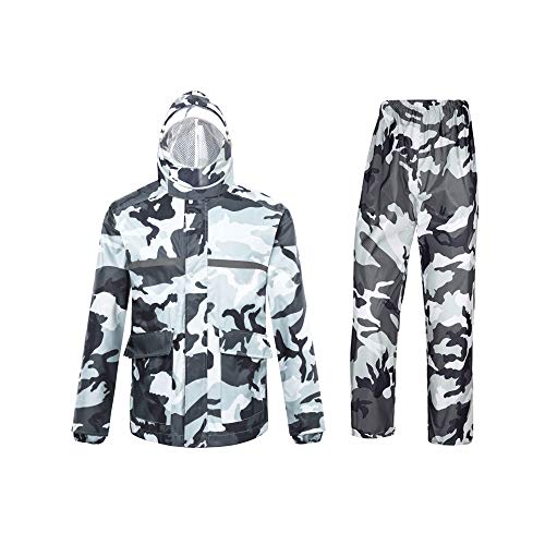 Ynport Crefreak Chaqueta Impermeable para Hombre o Mujer con Capucha, diseño camuflado de Ynport Crefreak Chaqueta Impermeable para Hombre o Mujer con Capucha, diseño camuflado de