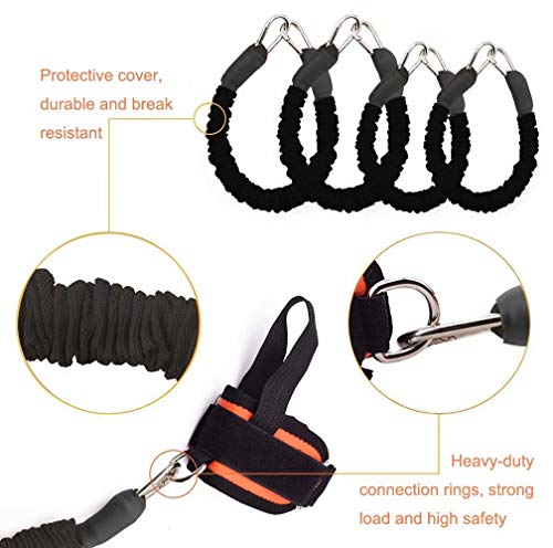YNXing Fuerza de Las piernas y Sistema de Correas de Entrenamiento de la Agilidad Cuerda de Entrenamiento de la Fuerza para el Fútbol Baloncesto Taekwondo Yoga Equipos de Boxeo (Negro 250lb) YNXing Fuerza de Las piernas y Sistema de Correas de Entrenamiento de la Agilidad Cuerda de Entrenamiento de la Fuerza para el Fútbol Baloncesto Taekwondo Yoga Equipos de Boxeo (Negro 250lb)